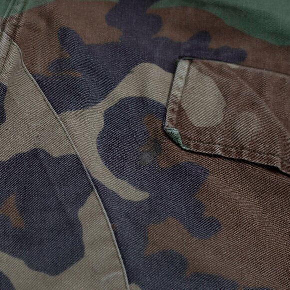 -L- Vintage Woodland Camouflage Pants | BDU Combat Outdoor | Mens Army Military - Picture 3 of 4